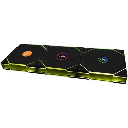 Lian Li UNI FAN REVERSE TL WIRELESS LCD 3x120mm Siyah Kasa Fanı (G99.12RTLLCD1W3B.00)