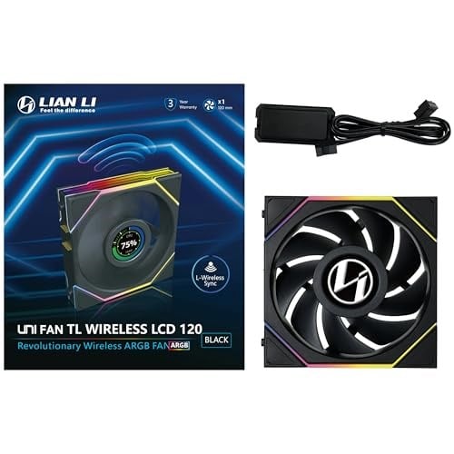 Lian Li UNI FAN TL WIRELESS LCD 1x120mm Siyah Kasa Fanı (G99.12TLLCD1W1B.00)