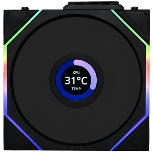Lian Li UNI FAN TL WIRELESS LCD 1x120mm Siyah Kasa Fanı (G99.12TLLCD1W1B.00)