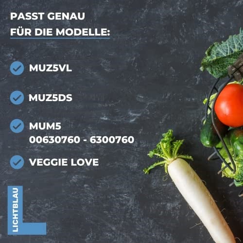 LICHTBLAU Sürgülü çark 630760 00630760 2li set MUM5 | MUZ5DS, MUZ5VL Veggie Love ve Bosch MUM Seri 2 için uygundur