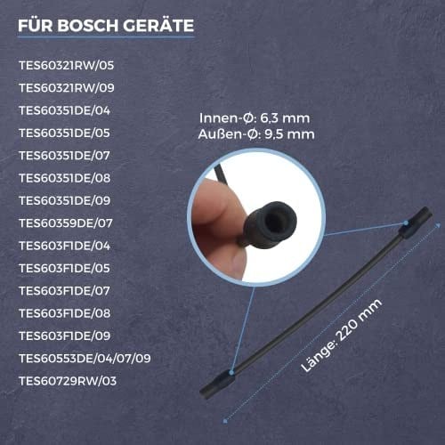 Lichtblau süt hortumu 12004554 Bosch için uygundur, Siemens tam otomatik kahve makineleri Vero Aroma 300, 500, 700, EQ6 serisi 300, 500, 700, 300, 500, 700, ürün paket miktarı: 2