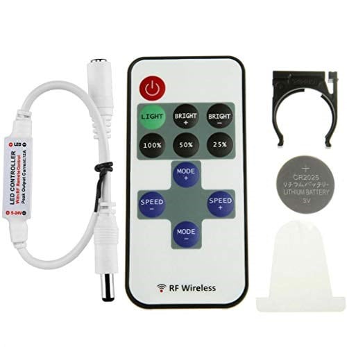 Lighting EVER Le mini 6 A uzaktan kumanda için tek renkli LED şerit, RF dimmer 12 V DC LED Lichtstreifen, kablosuz Controller için tüm kısılabilir 5050 3528 LED şeritler için