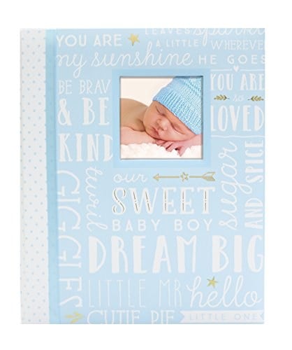 Lil Peach First 5 Years Dream Big Wordplay Bebek Hafıza Kitabı, Bebek Hatıra Günlüğü, Yeni ve Bekleyen Ebeveynler İçin Hediye, 46 Dolgu Sayfası, Mavi 1 Adet (1li Paket)
