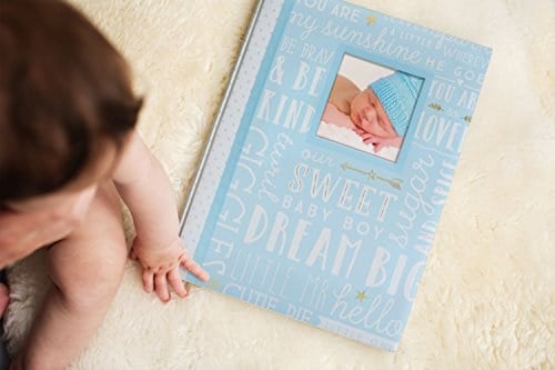 Lil Peach First 5 Years Dream Big Wordplay Bebek Hafıza Kitabı, Bebek Hatıra Günlüğü, Yeni ve Bekleyen Ebeveynler İçin Hediye, 46 Dolgu Sayfası, Mavi 1 Adet (1li Paket)