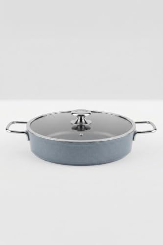 Lines Granit Rozella Karnıyarık Tencere Gri - 30 cm