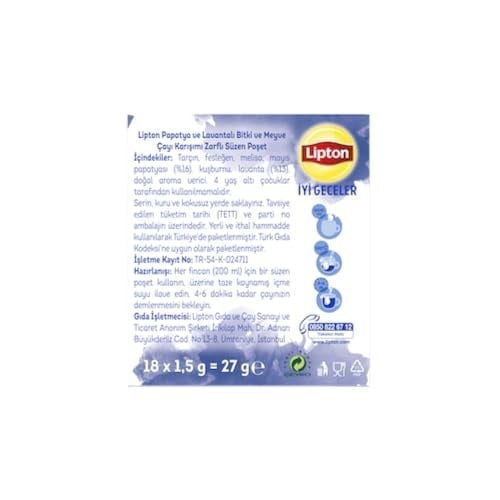 Lipton Bitki Çayı İyi Geceler