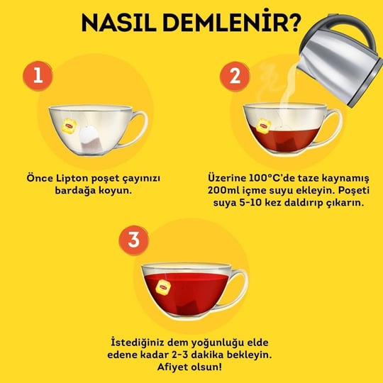 Lipton Doğu Karadeniz Bardak Poşet Çay, 100lü