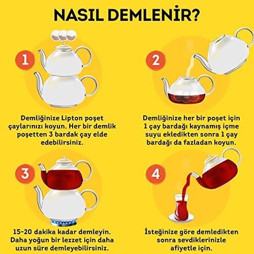 Lipton Doğu Karadeniz Demlik Poşet Çay, 100lü, 320g