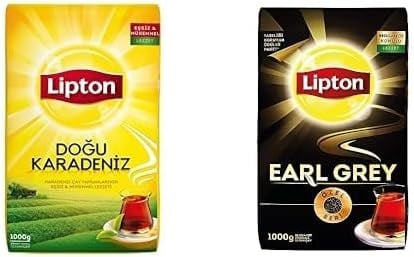 Lipton Doğu Karadeniz Dökme Çay, 1000 g ve Earl Grey Dökme Bergamot Aromalı Siyah Çay Özel Seri 1000 GR