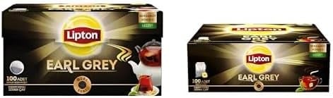 Lipton Earl Grey 100lü Demlik Süzen Poşet Bergamot Aramolı Siyah Çay & Bardak Poşet Çay