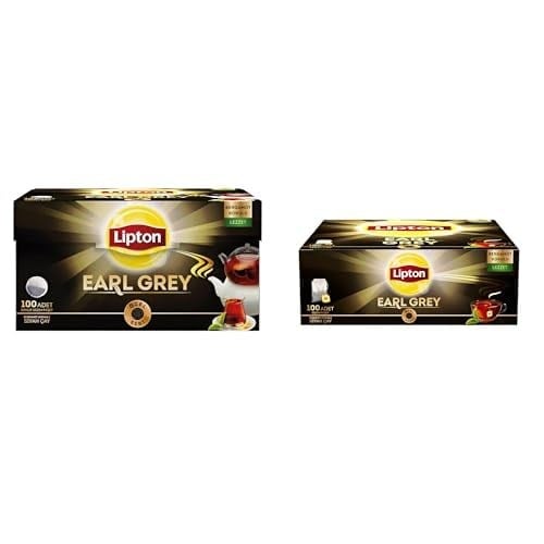 Lipton Earl Grey 100lü Demlik Süzen Poşet Bergamot Aramolı Siyah Çay & Bardak Poşet Çay
