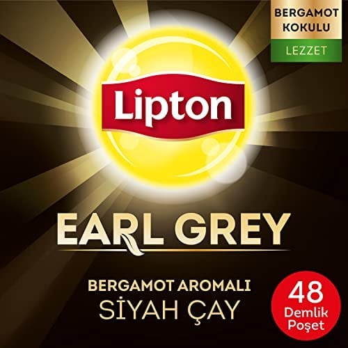 Lipton Earl Grey Bergamot Aromalı Demlik Poşet Çay 48li Paket