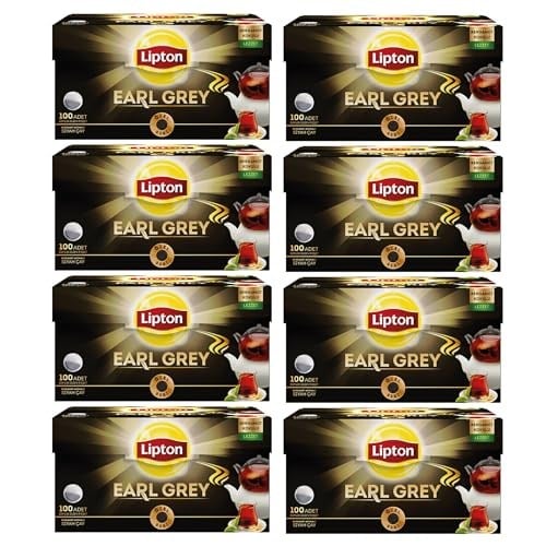 Lipton Earl Grey Poşet Çay Bergamotlu 100lü x 8 Adet