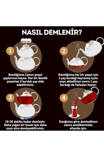 Lipton Earl Grey Poşet Çay Bergamotlu 100lü x 8 Adet