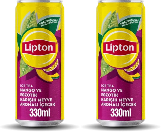 Lipton Ice Tea Mango Ve Egzotik Meyveler İçecek 330 ml 2li paket - Seçenekler: 1 Adet, 2 Adet