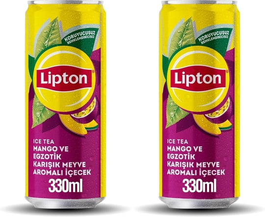 Lipton Ice Tea Mango Ve Egzotik Meyveler İçecek 330 ml 2li paket - Seçenekler: 1 Adet, 2 Adet