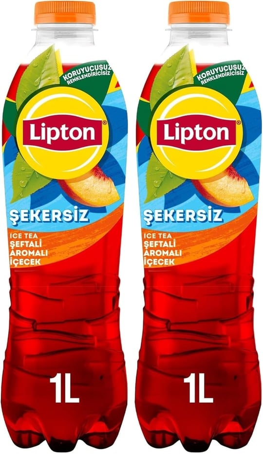 Lipton Ice Tea Şekersiz Şeftali Şekersiz İçecek 1000 ml 2li paket