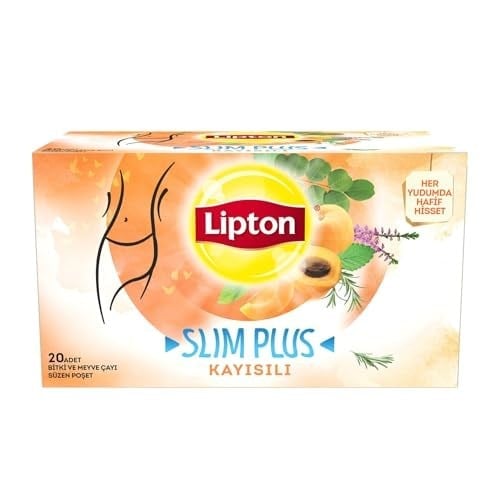 Lipton Slim Plus Kayısılı Bitki Meyve Çayı, 20li