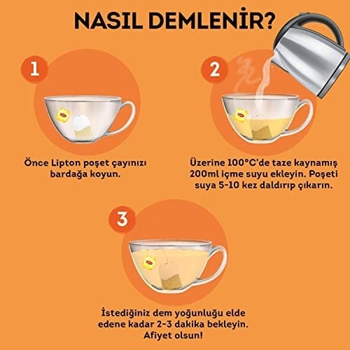 Lipton Slim Plus Kayısılı Bitki Meyve Çayı, 20li