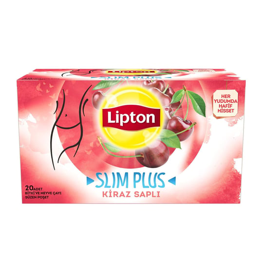 Lipton Slim Plus Kirazlı Bitki Meyve Çayı, 20li