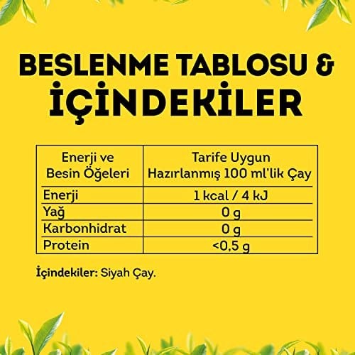 Lipton Yellow Label Demlik Poşet Çay, 100lü, 320g