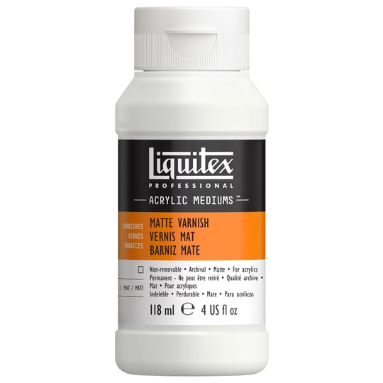 Liquitex 5204 Profesyonel Mat Vernik, Akrilik Boyalar İçin Son Kat Verniği - Saten Son Kat, Sararma Yapmayan, Eskimeye Karşı Dayanıklı, Hızlı Kuruyan, Arşiv Kalitesinde - 4oz Şişe, Şeffaf