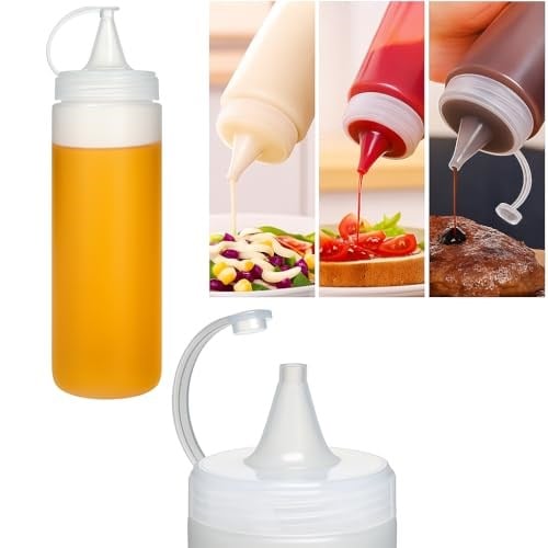 Lirazon 2 Adet Sos Şişesi 700 Ml Plastik Yağlık Sirkelik Ketçap Mayonez Sızdırmaz Sosluk Yağdanlık