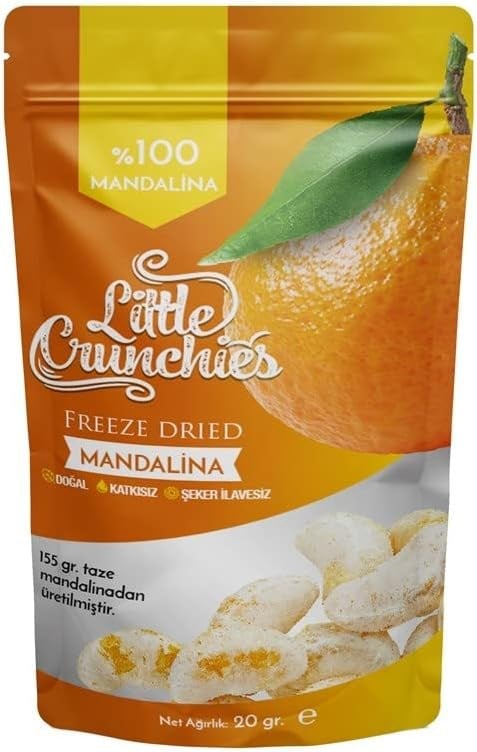 Little Crunchies Freeze Dried Mandalina - Dondurularak Kurutulmuş - 20 Gr.
