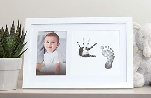 Little Pear Bebek El İzi ve Ayak İzi Çerçevesi, Cinsiyet-Nötr Bebek Baskı Çerçevesi, Kız veya Erkek Bebek Baskı Resim Çerçevesi, Beyaz