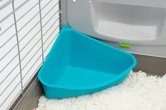 Lixit Gelincikler, Tavşanlar, Sıçanlar, Kobaylar ve Diğer Küçük Hayvanlar için Köşe Çöp Tavası (Mavi 1li Paket) - Seçenekler: Small, Small (3 paketi)