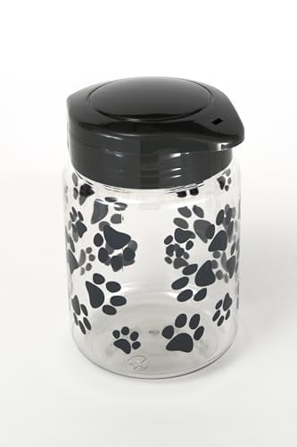 Lixit Köpekler, Kediler, Küçük Hayvanlar ve Kuşlar için Yiyecek ve Ödül Saklama Kavanozları. (1,814 ml, Gri) - Seçenekler: 44oz, 64oz, 128oz