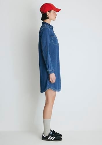 Liz Casual Koyu Mavi Jean Elbise 130656-86430