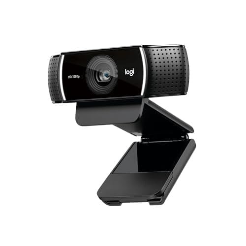 Logitech C922 PRO HD Web Kamerası, 1080p/30 FPS Çözünürlük, RightLight 2 ile Otomatik Işık Düzeltme, Çift Gürültü Önleyici Mikrofon, Premium XSplit Lisanslı, Siyah