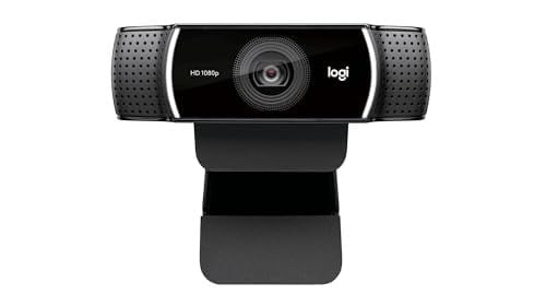 Logitech C922 PRO HD Web Kamerası, 1080p/30 FPS Çözünürlük, RightLight 2 ile Otomatik Işık Düzeltme, Çift Gürültü Önleyici Mikrofon, Premium XSplit Lisanslı, Siyah