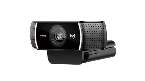 Logitech C922 PRO HD Web Kamerası, 1080p/30 FPS Çözünürlük, RightLight 2 ile Otomatik Işık Düzeltme, Çift Gürültü Önleyici Mikrofon, Premium XSplit Lisanslı, Siyah