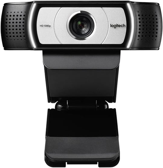 Logitech C930 HD Webcam (1080p ve USB Bağlantısı) Siyah/Gümüş Rengi - Seçenekler: şık, minimalist, modern, 4K web kamerası, profesyonel...