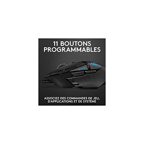 Logitech G G502 HERO Kablolu Oyuncu Mouse, LIGHTSYNC Teknolojisi, 25.600 DPI, 11 Programlanabilir Tuş, 121 gr Ağırlık, Siyah