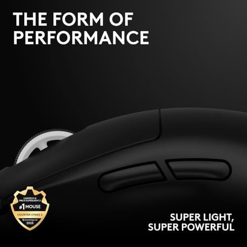 Logitech G Pro X Superlight 2 Kablosuz Oyun Faresi, Siyah - Seçenekler: Nesil 2, Gen 2 | 8K Polling | Simetrik, Fare, oyuncu faresi