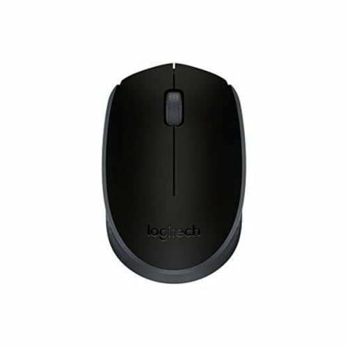 Logitech M171 Kablosuz Mouse, PC, Mac, Dizüstü Bilgisayar için, 2,4 GHz, USB Mini Alıcılı, Optik İzleme, 12 Aylık Pil Ömrü, Sağ ve Sol Elle Kullanıma Uygun, Siyah