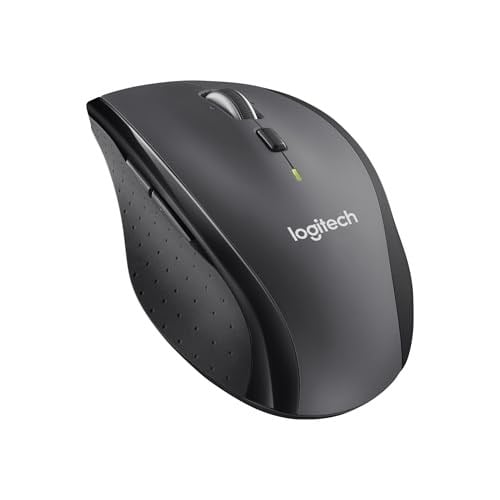 Logitech M705 Marathon Kablosuz Mouse, 1.000 DPI Optik İzleme, Unifying Alıcı, Yüksek Hızlı Kaydırma, 3 Yıl Pil Ömrü, 10 m Kullanım Mesafesi, Siyah