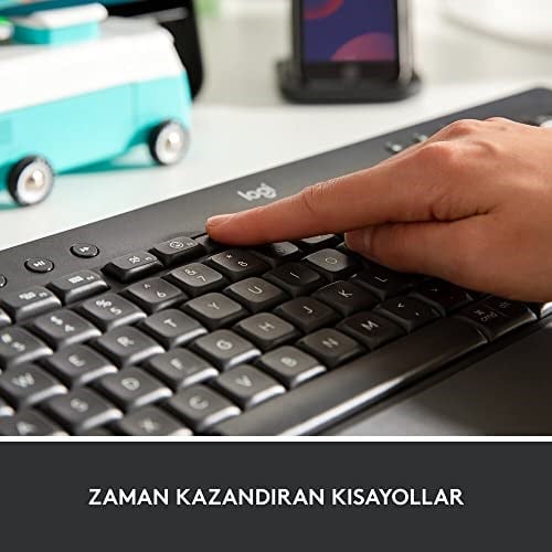 Logitech Signature K650 Tam Boyutlu Kablosuz Klananye, Bilek Desteği, BLE Bluetooth naneya Logi Bolt USB, Derin Yastıklı Tuşlar, Tuş Takımı, PC/Windows/Mac ile Uyumlu, Siyah