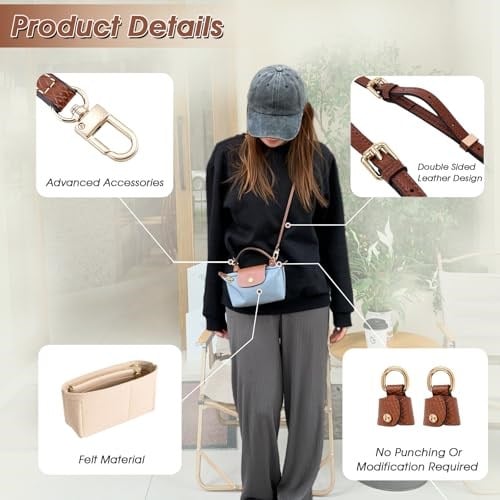 Longchamp Çantası için Organizatör, Longchamp Omuz Askısıyla Uyumlu, Longchamp için Taşıma Askısı, Longchamp Mini Organizatörüyle Uyumlu Ayarlanabilir, Deliksiz, Longchamp için Uyumlu