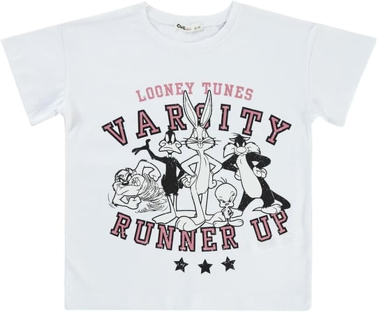 Looney Tunes Kız Çocuk Tişört 10-13 Yaş Beyaz