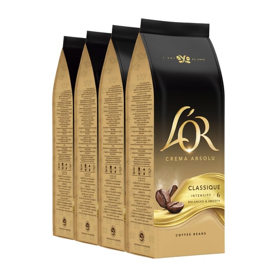 LOR Crema Absolu Çekirdek Kahve, Yoğunluk 6, Dengeli Lezzet ve Yumuşak İçim, 500 Gram