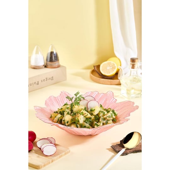 Lora Bianca Alba Pembe 30 Cm Büyük Boy Salata/meyve Kasesi