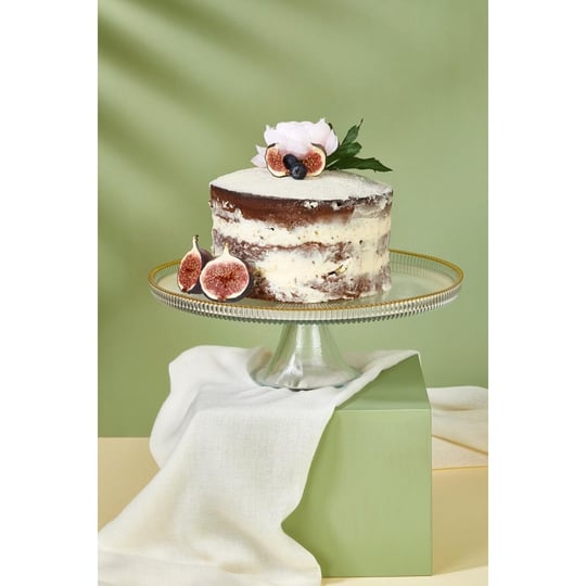 Lora Bianca Paris Pasta/kek/tatlı Sunum Standı 28 Cm Şeffaf