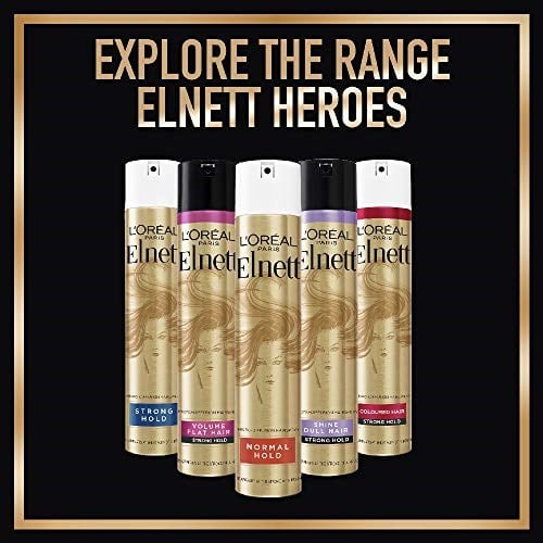 LOreal Paris Elnett Ekstra Güçlü Tutuşlu Saç Spreyi, 24 saate kadar ekstra güçlü tutuş ve doğal görünümlü parlaklık sağlar, temiz ve yeniden şekillendirmeye hazır hissettirir, 200 ml.