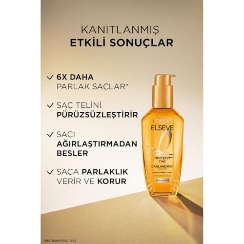 LOreal Paris Elseve Mucizevi Canlandırıcı Bakım Yağı 100 ml