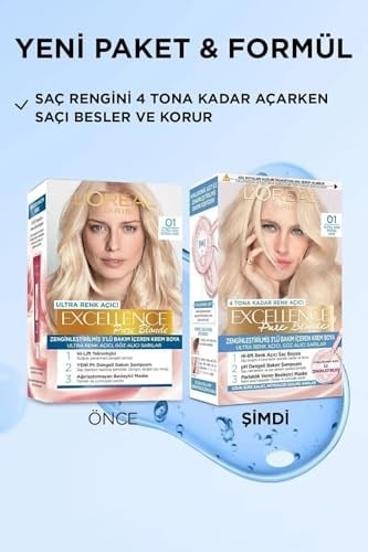 LOreal Paris Excellence Creme Saç Boyası - 01 Ultra Açık Doğal Sarı