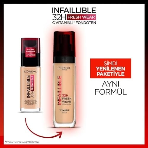 LOreal Paris Infaillible 32H Fresh Wear C Vitaminli Fondöten - 200 Golden Sand 30 ml